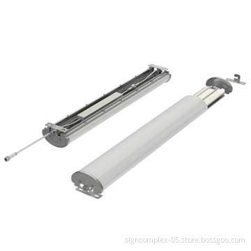 LED tri-proof lamp use aluminum alloy and PC as the material, can be used in different environment